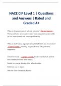 NACE CIP Level 1 | Questions and Answers | Rated and Graded A+