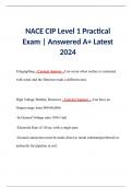 NACE CIP Level 1 Practical Exam | Answered A+ Latest 2024