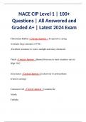 NACE CIP Level 1 | 100+ Questions | All Answered and Graded A+ | Latest 2024 Exam