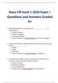 Nace CIP level 1 2024 Exam | Questions and Answers Graded A+
