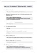 ENFB 4170 Final Exam Questions And Answers