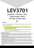 LEV3701 Assignment 1 &lpar;ANSWERS&rpar; Semester 1 2024 - DISTINCTION GUARANTEED