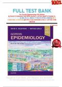 FULL TEST BANK For Gordis Epidemiology 6th Edition by David D Celentano ScD MHS (Author), Latest Update Graded A+      