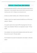 PHTLS - Post Test&comma; 8th Edition &vert; Questions with 100&percnt; Correct Answers &vert; Latest Update 2024 &vert; Verified