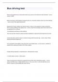 Bus driving test Exam With Correct Answer&period;