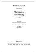 Solutions Manual For Managerial Accounting Twelfth Edition By Ray H. Garrison Eric W. Noreen Peter C. Brewer 2023| All Chapters A+