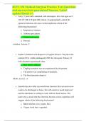 IEPN 150 Medical-Surgical Practice Test Questions and answers best guaranteed Success&comma; Latest update Rated A&plus;&period;
