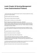 Lewis Chapter 42 Nursing Management Lower Gastrointestinal Problems