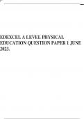 EDEXCEL A LEVEL PHYSICAL EDUCATION QUESTION PAPER 1 JUNE 2023