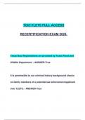 TCICTLETS FULL ACCESS RECERTIFICATION EXAM 2024.