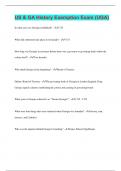 US & GA History Exemption Exam &lpar;UGA&rpar; &vert; Questions with 100&percnt; Correct Answers &vert; Latest Update 2024 &vert; Verified