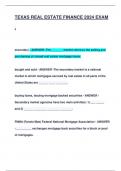 TEXAS REAL ESTATE FINANCE 2024 EXAM