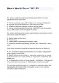 Mental Health Exam 2 NCLEX Q&A