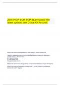   2018 IHOP BOH SOP Study Guide with latest updated test Grade A+ Assured.