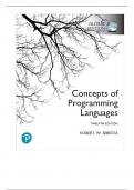 Solution Manual for Concepts of Programming Languages 12th Edition By Robert Sebesta
