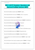 MLS ASCP Chemistry Questions and Answers&sol;Verified Answers 100&percnt;