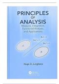 Solution Manual for Principles of Analysis Measure, Integration, Functional Analysis, and Applications, 1st Edition By Hugo Junghenn