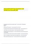   2018 IHOP SOP Test Questions well verified and accurate test&period;