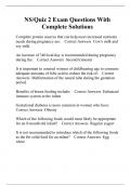 NS&sol;Quiz 2 Exam Questions With Complete Solutions