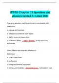 IFSTA Chapter 18 Questions and Answers Graded A+ Latest 2024