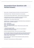 Aeromedical Exam Questions with Verified Answers