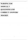 NURSING 5336 MODULE 3 QUESTIONS AND CORRECT ANSWERS 2024/2025