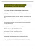 CRT&sol;RRT Review Questions With Guaranteed Accurate Answers