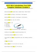 ASCP MLS Calculations Test With Complete Solutions &vert;Graded A