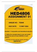 HED4806 ASSIGNMENT 01 DUE 13 MAY 2024-