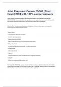 Joint Firepower Course 20-003 &lpar;Final Exam&rpar; 2024 with 100&percnt; correct answers