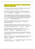 MISY3310 EXAM 1 TEST REVIEW &ndash; QUESTIONS WITH COMPLETE SOLUTIONS