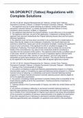 VA DPOR&sol;PCT &lpar;Tattoo&rpar; Regulations with Complete Solutions