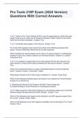 Pro Tools 210P Exam &lpar;2024 Version&rpar; Questions With Correct Answers&period;