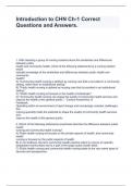 Introduction to CHN Ch-1 Correct Questions and Answers&period;