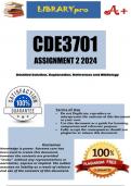 CDE3701 Assignment 2 (COMPLETE ANSWERS) 2024