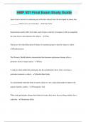 HMP 501 Final Exam Study Guide &vert; Questions with 100&percnt; Correct Answers &vert; Latest Update 2024 &vert; Verified