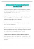 UA Local 469 Foreman Certification Practice Test &vert; Questions with 100&percnt; Correct Answers &vert; Latest Update 2024 &vert; Verified