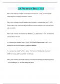 UA Foreman Test 1 & 2 &vert; Questions with 100&percnt; Correct Answers &vert; Latest Update 2024 &vert; Verified