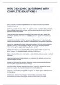 WGU D404 &lpar;2024&rpar; QUESTIONS WITH COMPLETE SOLUTIONS&excl;&excl;