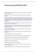 Pharmacology D398 WGU 2024&period;