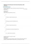 BIO250 Comprehensive Final Exam Questions with Answers