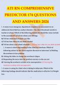 ATI RN COMPREHENSIVE PREDICTOR 174 QUESTIONS AND ANSWERS 2024
