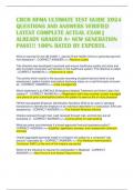 CRCR HFMA ULTIMATE TEST GUIDE 2024 QUESTIONS AND ANSWERS VERIFIED LATEST COMPLETE ACTUAL EXAM &vert; ALREADY GRADED A&plus; NEW GENERATION PASS&excl;&excl;&excl; 100&percnt; RATED BY EXPERTS&period;  