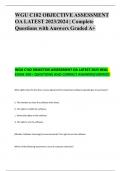 WGU C182 OBJECTIVE ASSESSMENT OA LATEST 2023&sol;2024 &vert; Complete Questions with Answers Graded A&plus;