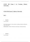 CCOU 301 Exam 2 (6 Versions), Liberty University