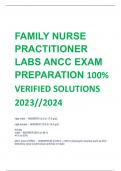 FAMILY NURSE  PRACTITIONER  LABS ANCC EXAM  PREPARATION 100% VERIFIED SOLUTIONS 2023//2024