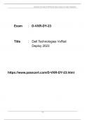 D-VXR-DY-23 Dell VxRail Deploy 2023 Exam Dumps