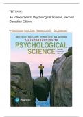 Test bank for An Introduction to Psychological Science 2nd Canadian Edition (PSYA01/PSYA02)by Mark Krause, Daniel Corts, Stephen C Smith , Dan Dolderman