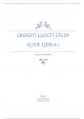 CROSSFIT L3/CCFT STUDY GUIDE 100% A+