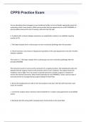 CPPS Practice Exam questions and answer 2024